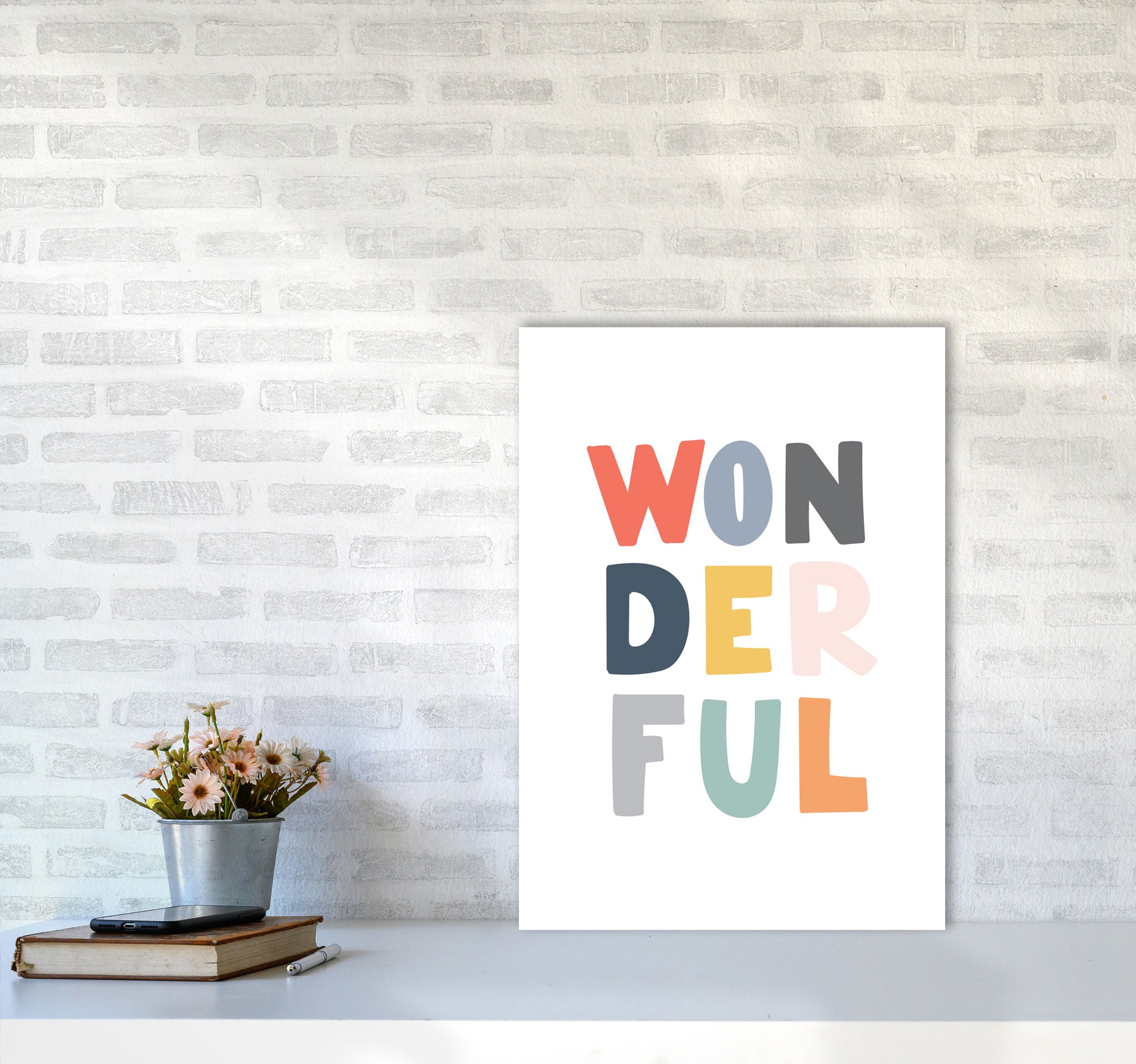 Wonderful Colour Framed Nursey Wall Art Print A2 Black Frame