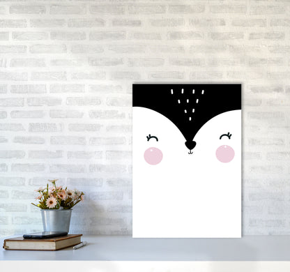 Penguin Face Scandi Modern Print A2 Black Frame
