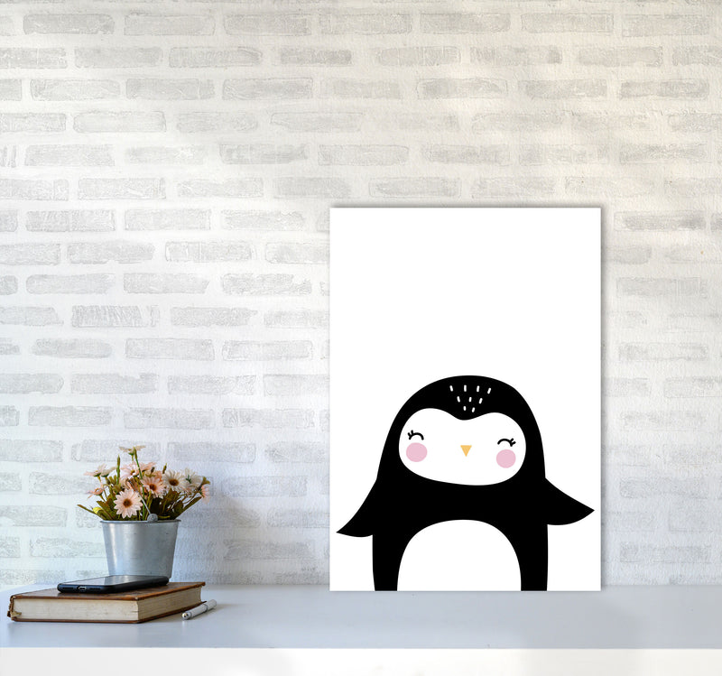 Penguin Modern Print Animal Art Print A2 Black Frame