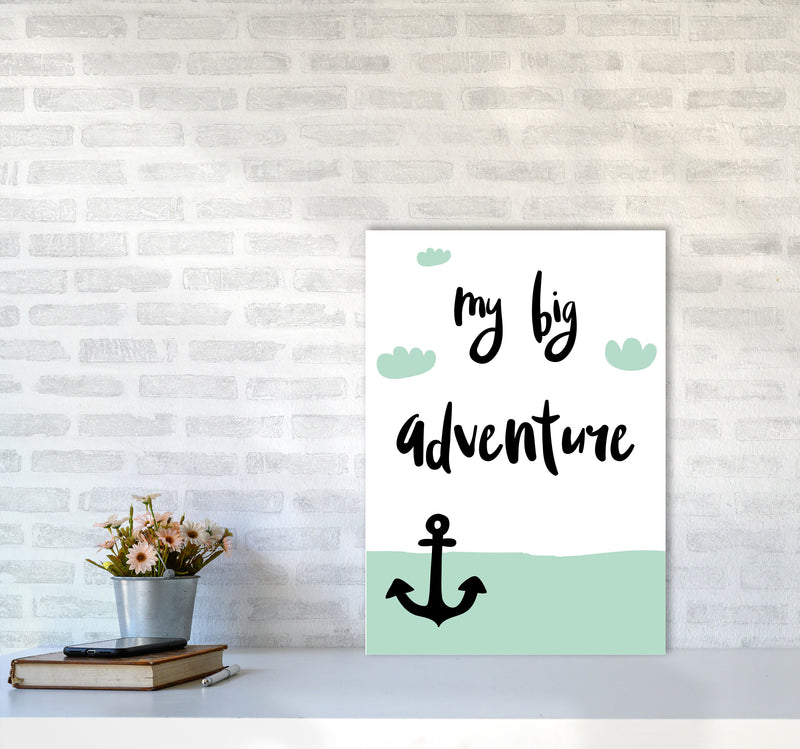 My Big Adventure Framed Typography Wall Art Print A2 Black Frame