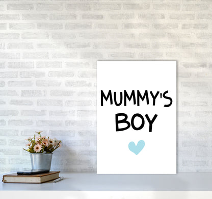 Mummy&#39;s Boy Blue Framed Nursey Wall Art Print A2 Black Frame