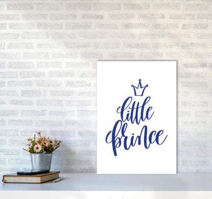 Little Prince Navy Framed Nursey Wall Art Print A2 Black Frame