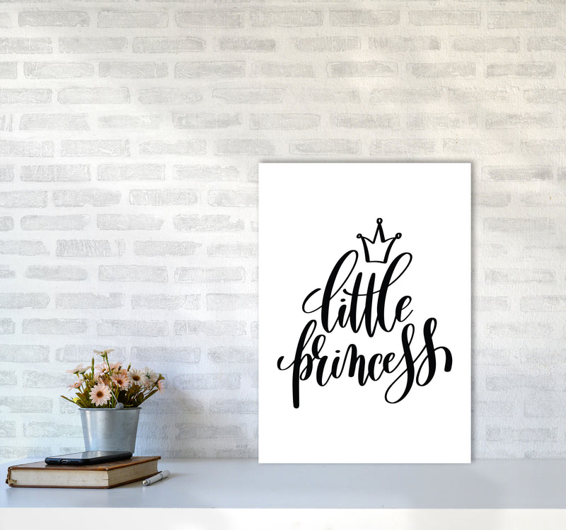 Little Princess Black Framed Nursey Wall Art Print A2 Black Frame