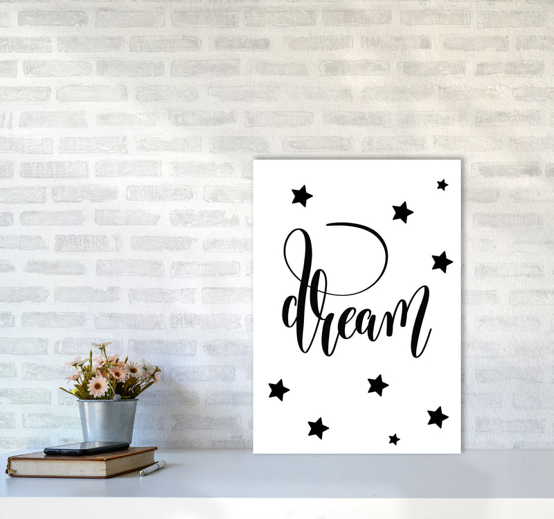 Dream Black Framed Typography Wall Art Print A2 Black Frame