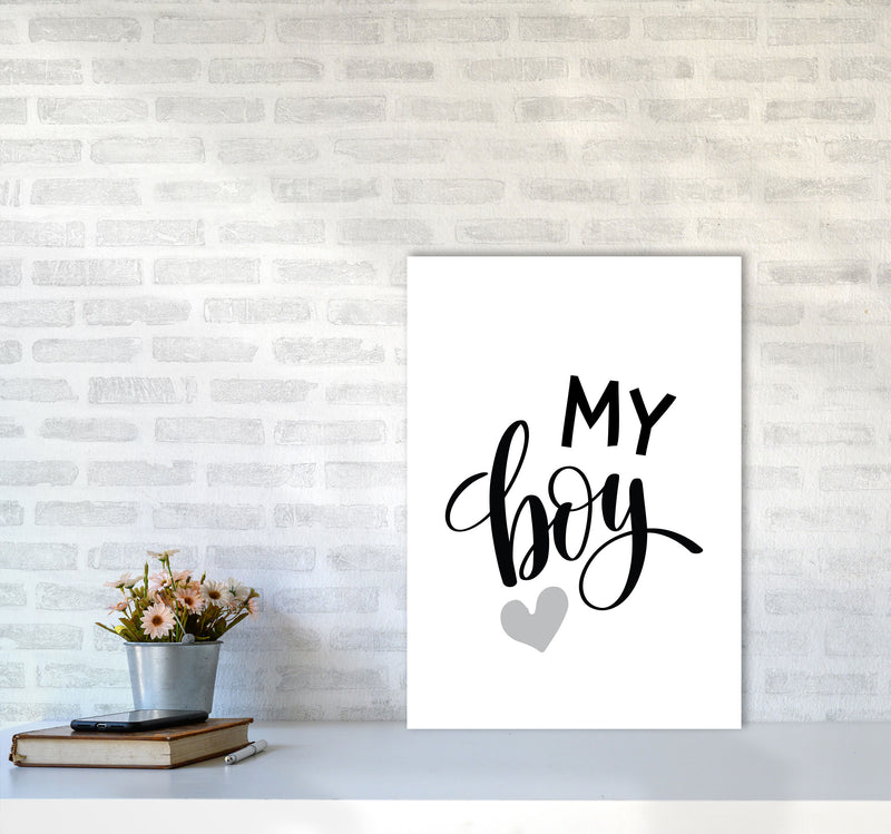 My Boy Black Framed Nursey Wall Art Print A2 Black Frame