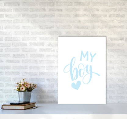 My Boy Blue Framed Nursey Wall Art Print A2 Black Frame