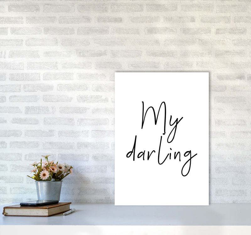 My Darling Framed Typography Wall Art Print A2 Black Frame