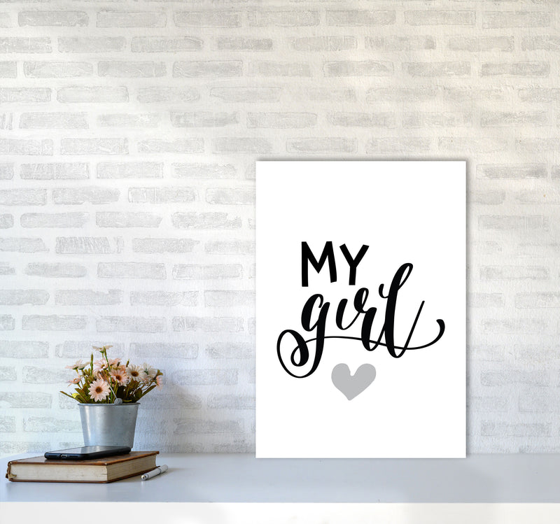 My Girl Black Framed Nursey Wall Art Print A2 Black Frame