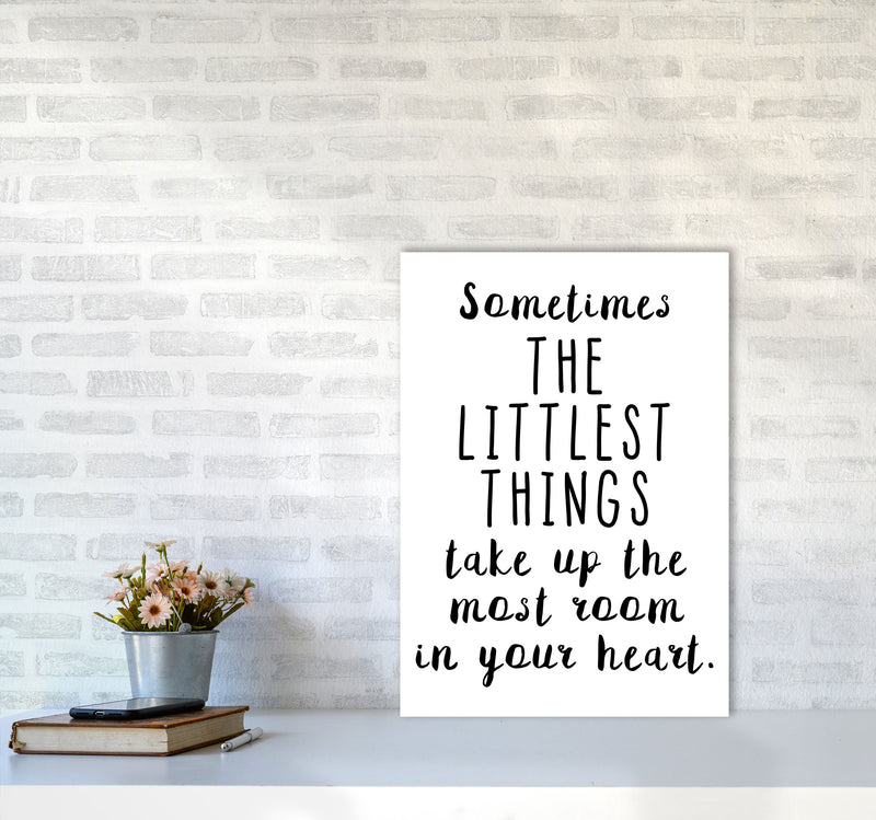 The Littlest Things Black Modern Print A2 Black Frame
