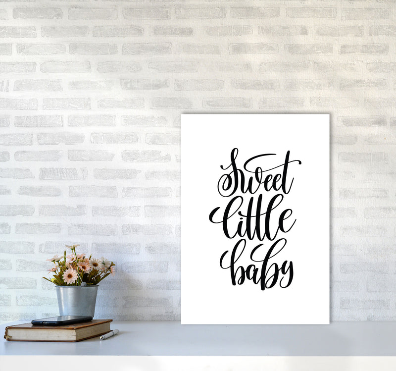 Sweet Little Baby Black Framed Nursey Wall Art Print A2 Black Frame