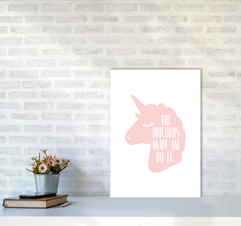 The Unicorns Made Me Do It Framed Nursey Wall Art Print A2 Black Frame