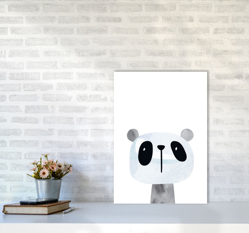 Scandi Panda Watercolour Framed Nursey Wall Art Print A2 Black Frame