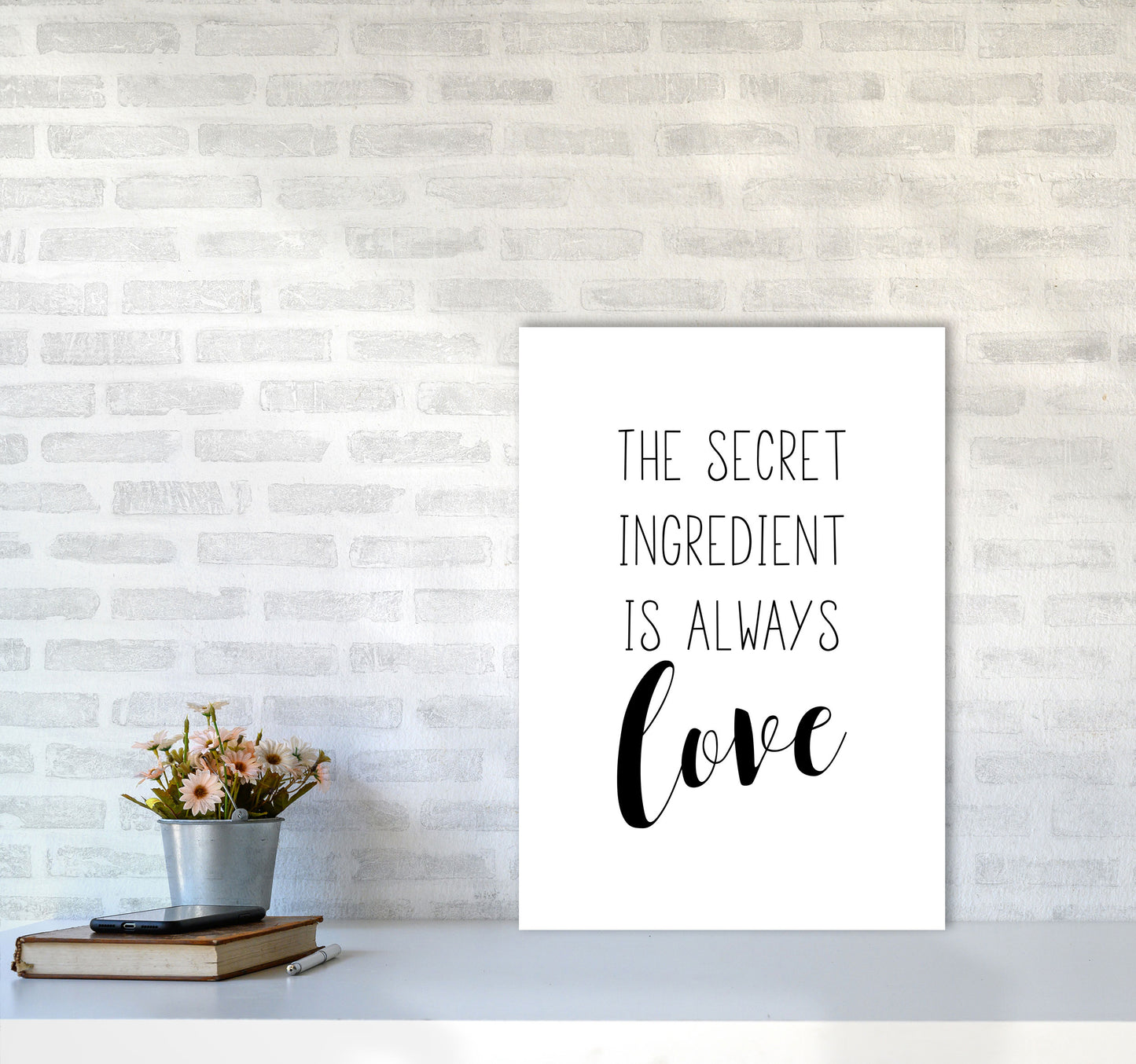 The Secret Ingredient Modern Print A2 Black Frame