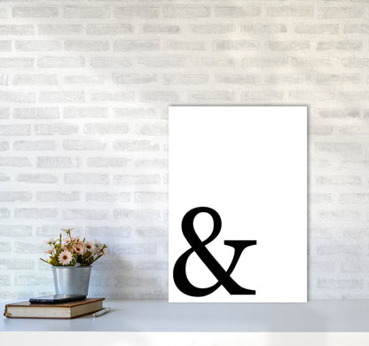 Ampersand Framed Typography Wall Art Print A2 Black Frame
