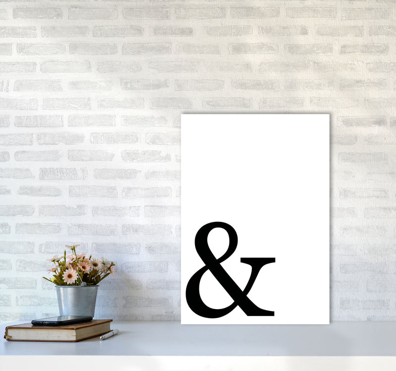 Ampersand Framed Typography Wall Art Print A2 Black Frame