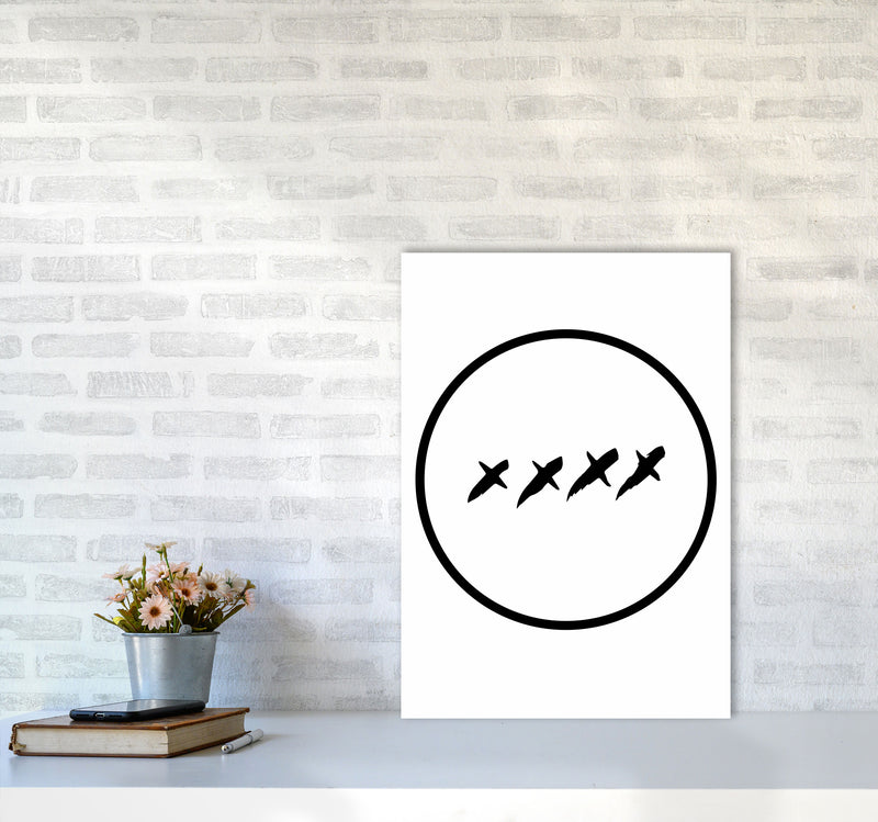 XXXX Kisses Modern Print A2 Black Frame