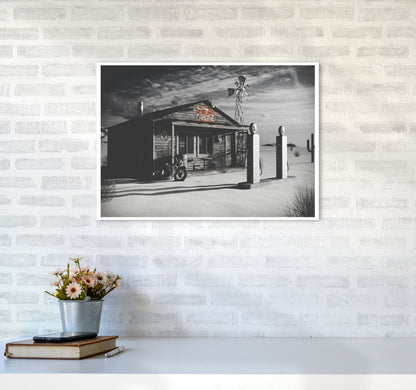 Texas Store Coca Cola Modern Print A2 Black Frame