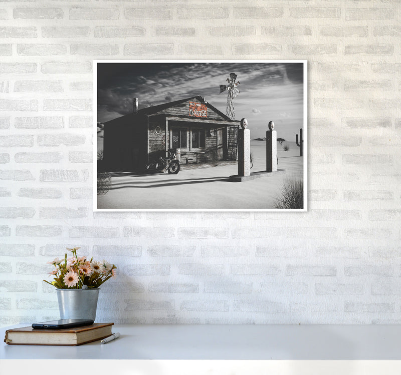 Texas Store Coca Cola Modern Print A2 Black Frame