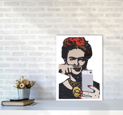Urban Frida Kahlo Modern Print A2 Black Frame