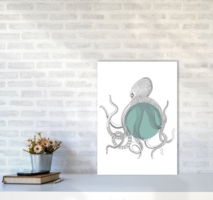 Marine Animals Octopus Modern Print Animal Art Print A2 Black Frame