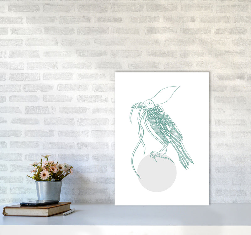 Marine Animals Bird Modern Print Animal Art Print A2 Black Frame