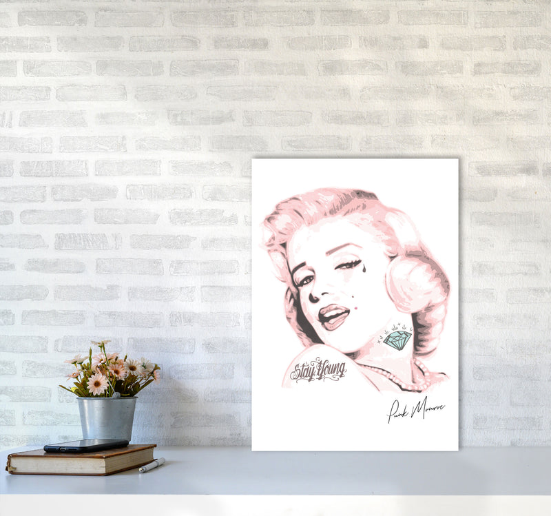 Pink Punk Monroe Modern Print A2 Black Frame