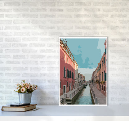 Venice Portrait 2 Modern Print A2 Black Frame