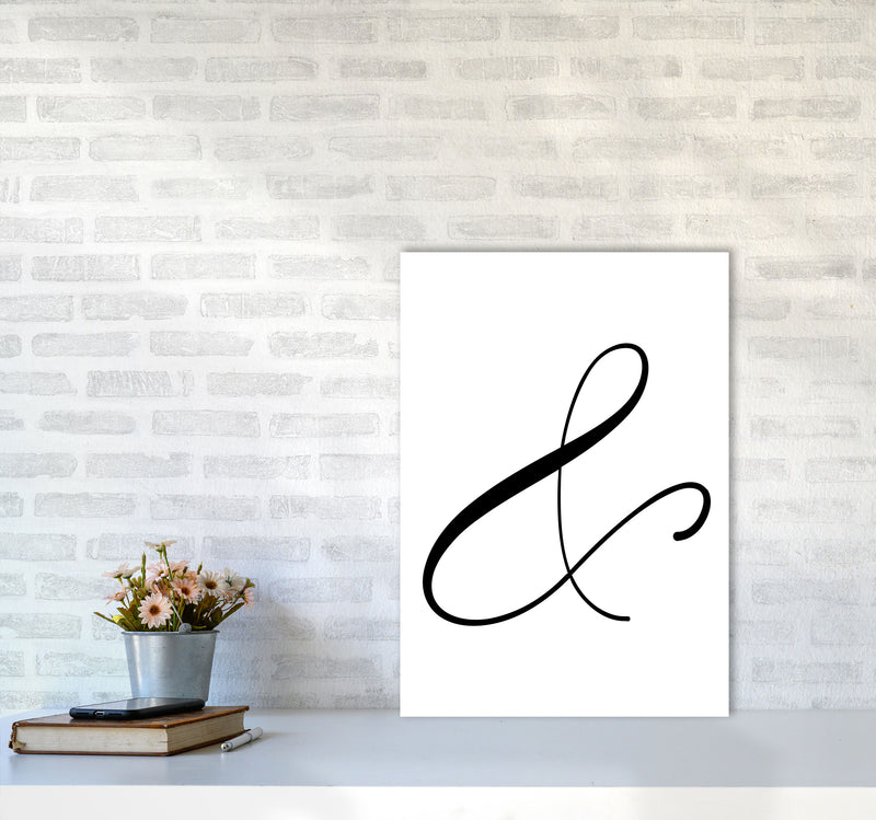 Ampersand Framed Typography Wall Art Print A2 Black Frame