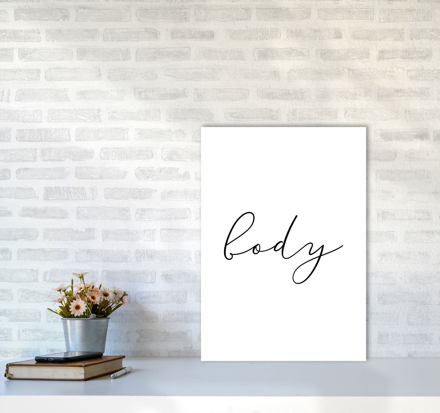 Body Framed Typography Wall Art Print A2 Black Frame