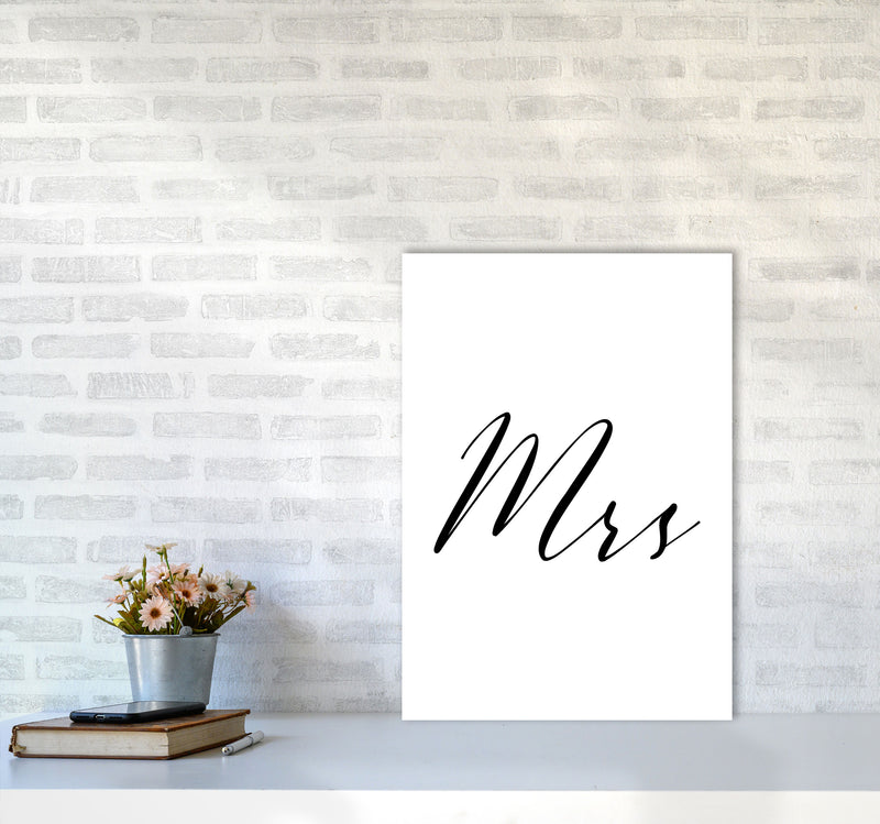 Mrs Framed Typography Wall Art Print A2 Black Frame