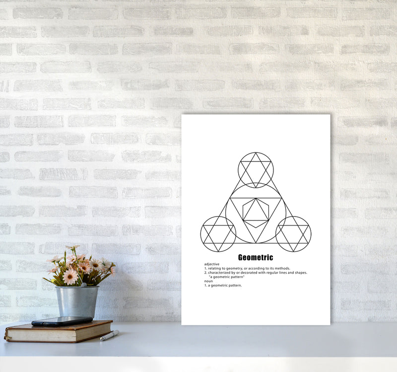 Geometric Meaning 1 Modern Print A2 Black Frame