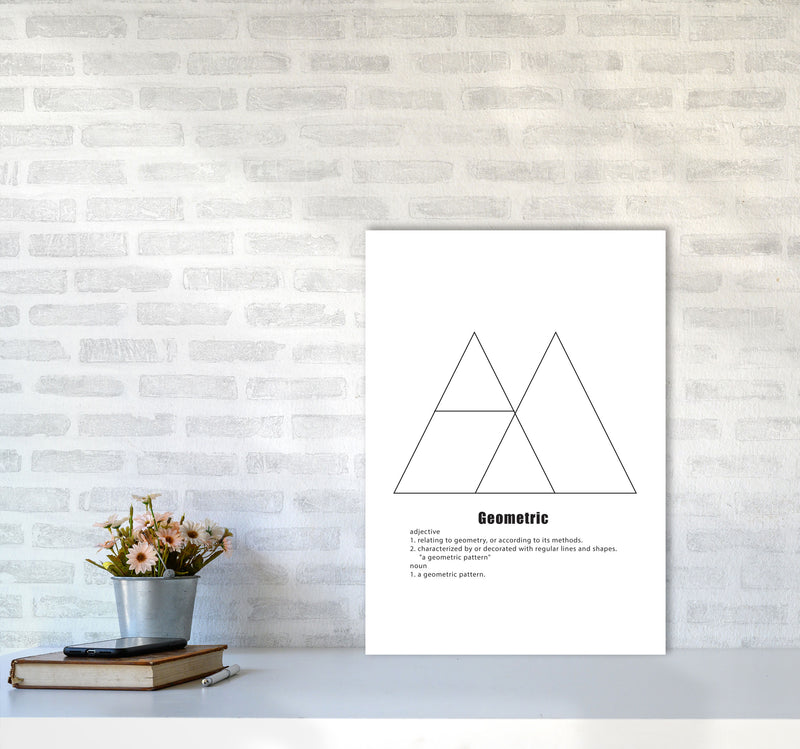 Geometric Meaning 2 Modern Print A2 Black Frame