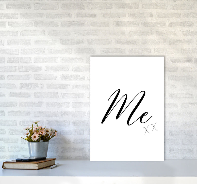 Me Framed Typography Wall Art Print A2 Black Frame