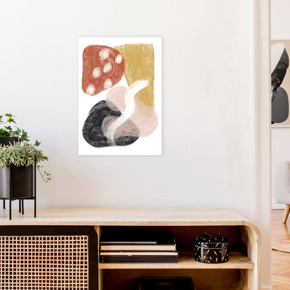 Dalia Chalk Mix Match Shapes  Art Print by Pixy Paper A2 Black Frame