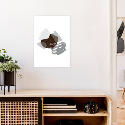 Mismatch Grey And Black  Art Print by Pixy Paper A2 Black Frame
