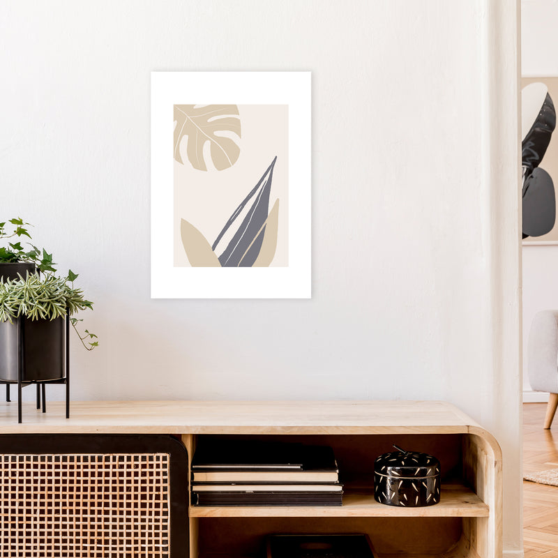 Mila Plant Leaf N21  Art Print by Pixy Paper A2 Black Frame