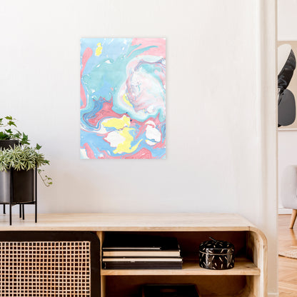 Liquid Mix Rainbow  Art Print by Pixy Paper A2 Black Frame