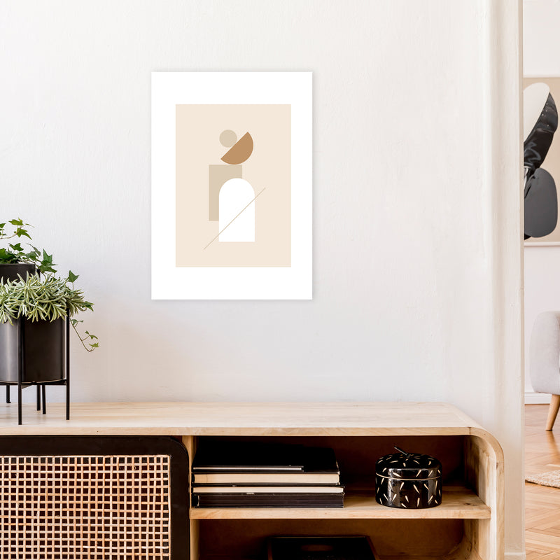 Mica Sand N21  Art Print by Pixy Paper A2 Black Frame
