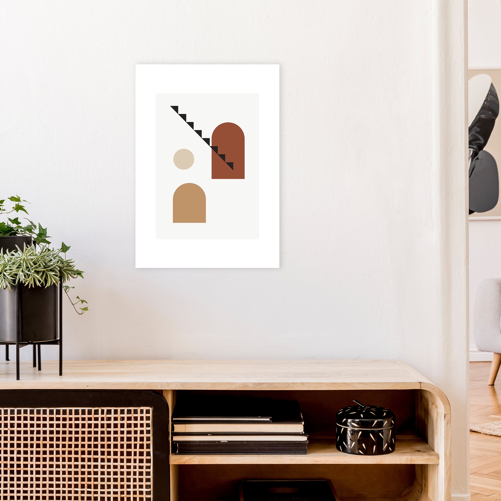 Mica Sand N14  Art Print by Pixy Paper A2 Black Frame