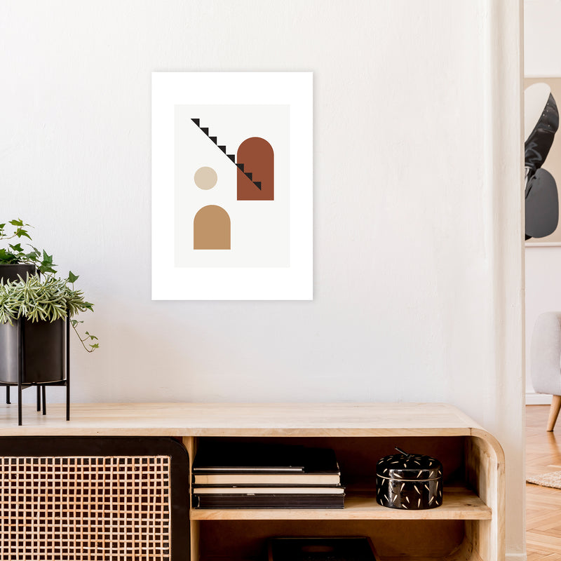 Mica Sand N14  Art Print by Pixy Paper A2 Black Frame