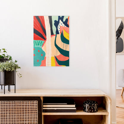 Painted Abstract Shapes  Art Print by Pixy Paper A2 Black Frame