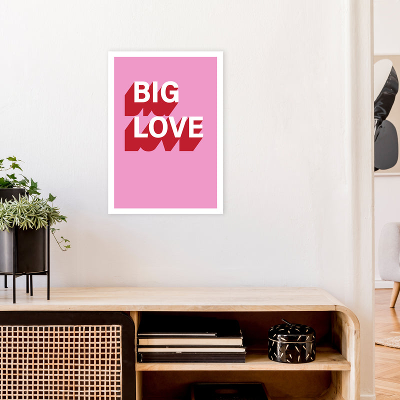 Big Love Shadow  Art Print by Pixy Paper A2 Black Frame