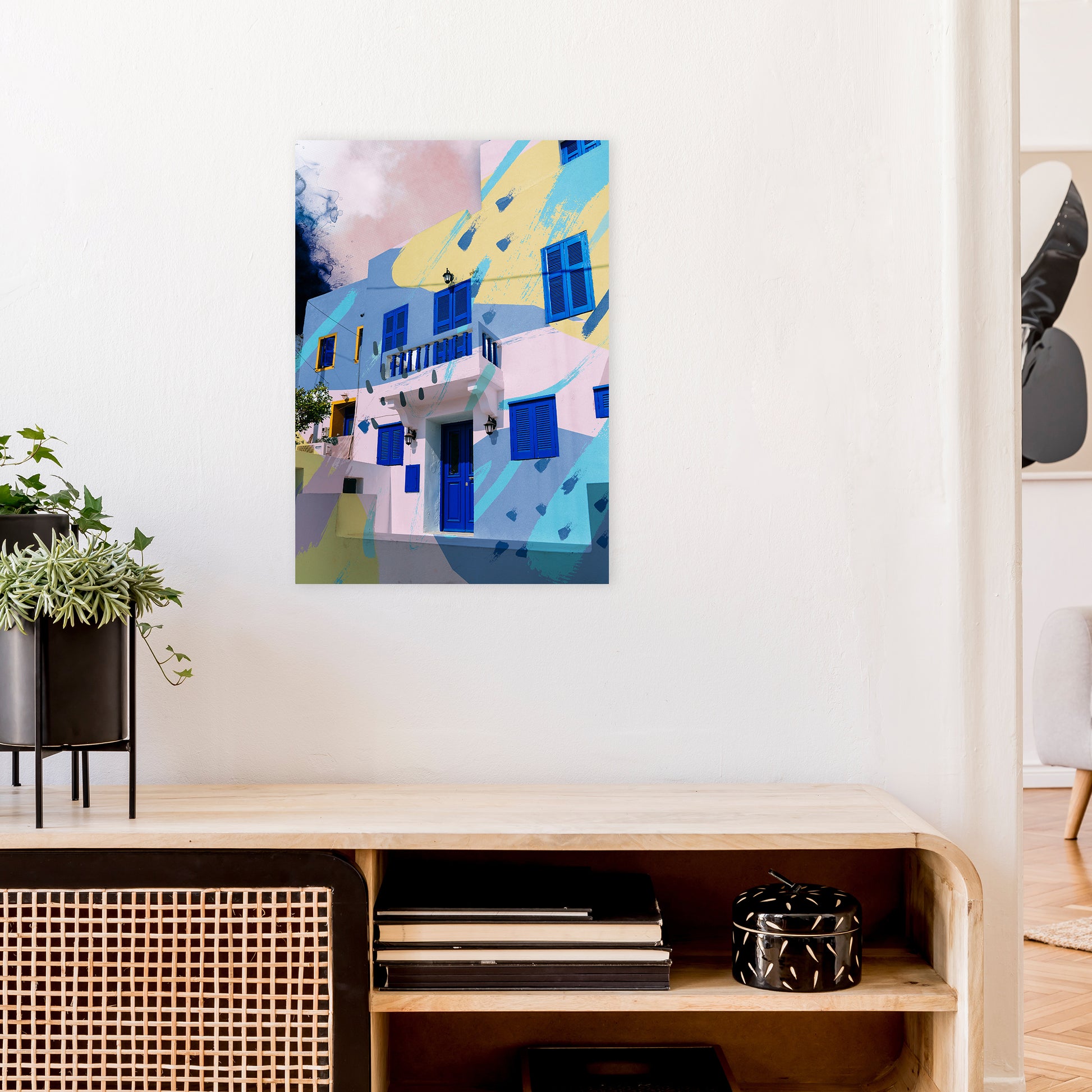 Buliding Pop  Art Print by Pixy Paper A2 Black Frame