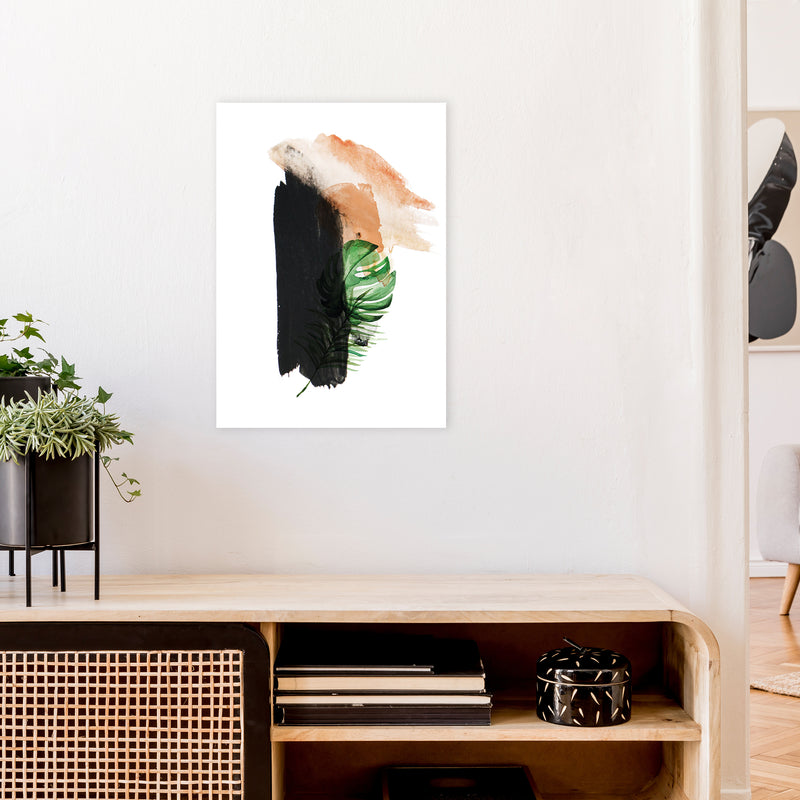 Exotic Abstract Strokes  Art Print by Pixy Paper A2 Black Frame