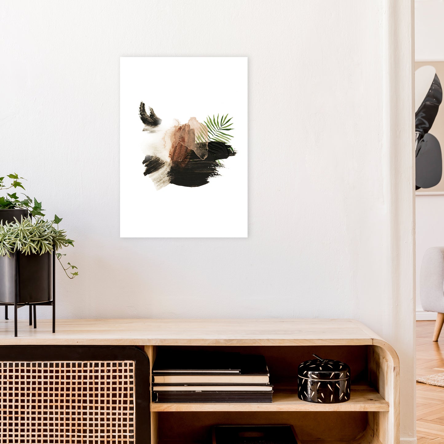 Exotic Abstract Shapes  Art Print by Pixy Paper A2 Black Frame
