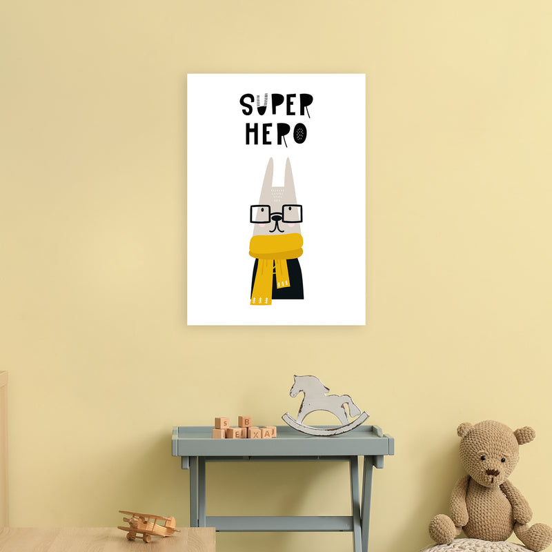 Super Hero Animal Pop  Art Print by Pixy Paper A2 Black Frame