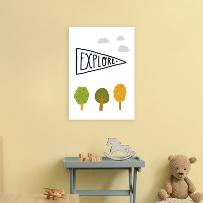 Little Explorer Sign  Art Print by Pixy Paper A2 Black Frame