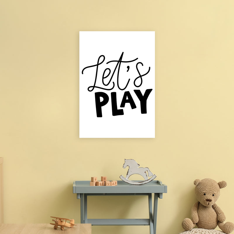 Let'S Play Black  Art Print by Pixy Paper A2 Black Frame