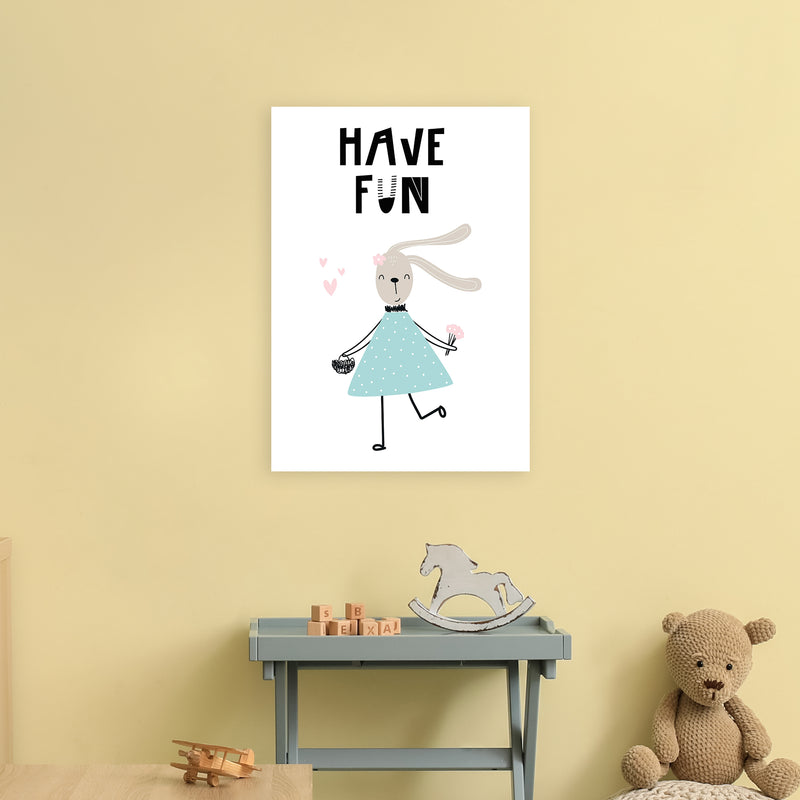 Have Fun Animal  Art Print by Pixy Paper A2 Black Frame