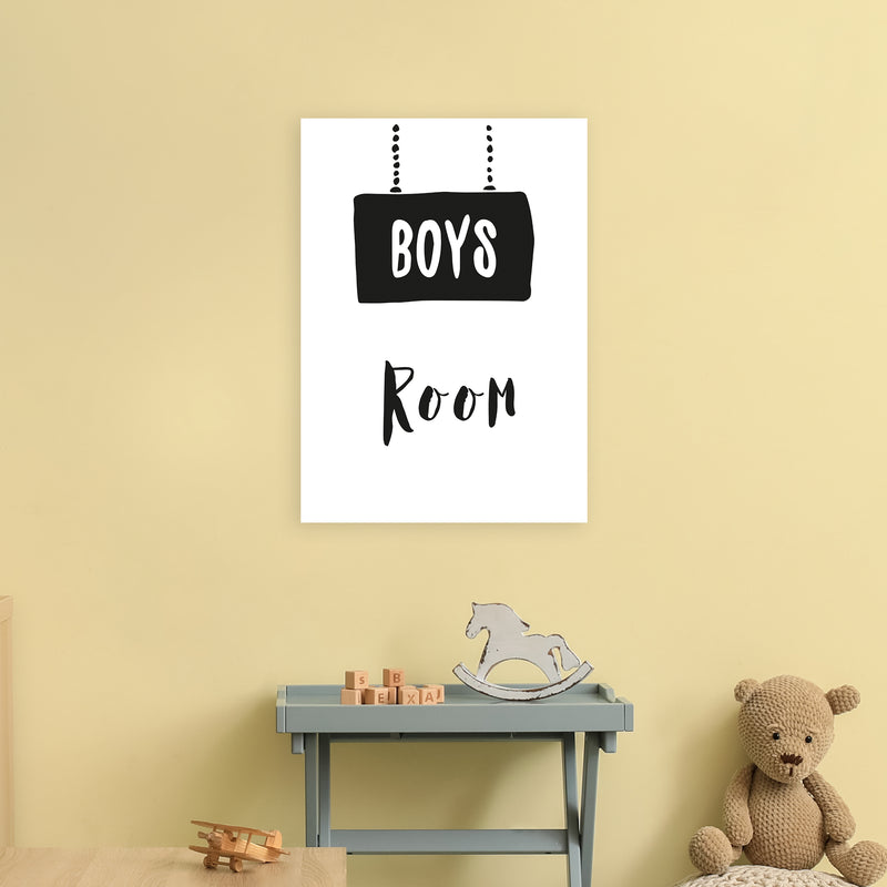Boys Room Black  Art Print by Pixy Paper A2 Black Frame